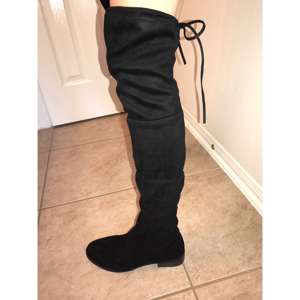 Black over the knee boots